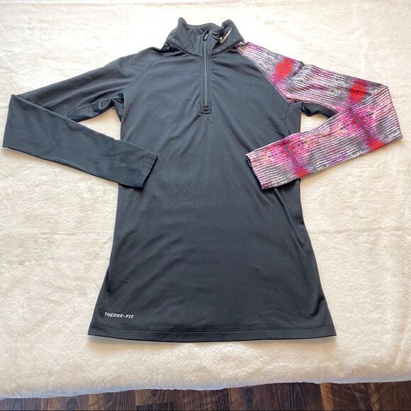 Nike Pro Combat 1/4 Zip Fitted Long Sleeve Pullover Size Small - Picture 1 of 10